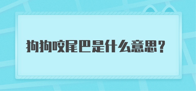 狗狗咬尾巴是什么意思？