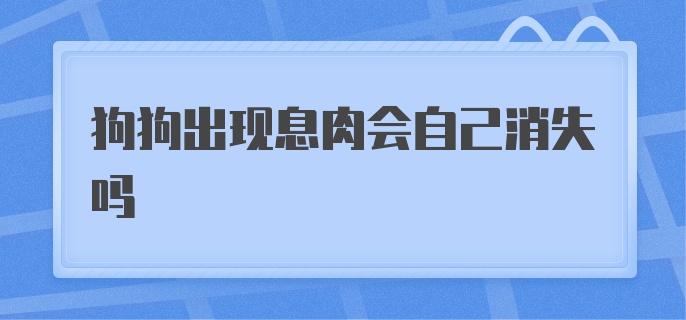 狗狗出现息肉会自己消失吗