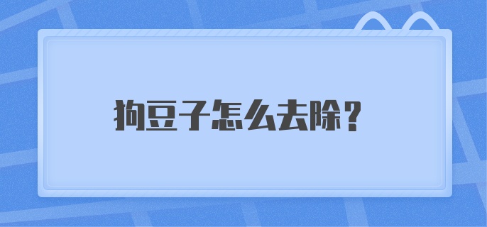 狗豆子怎么去除?