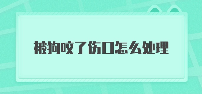 被狗咬了伤口怎么处理