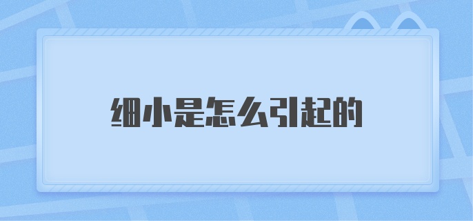 细小是怎么引起的