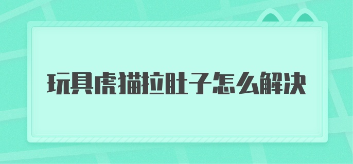 玩具虎猫拉肚子怎么解决