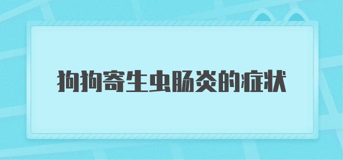 狗狗寄生虫肠炎的症状