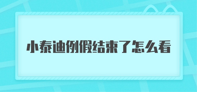 小泰迪例假结束了怎么看