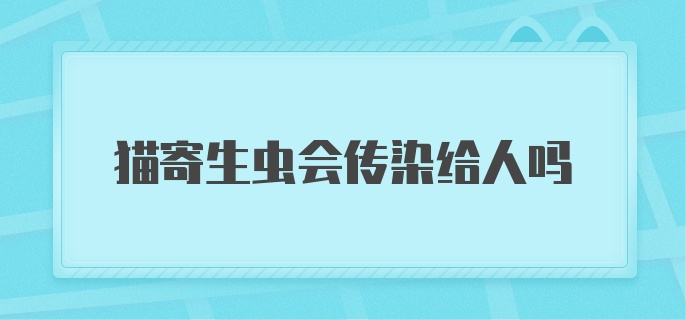 猫寄生虫会传染给人吗