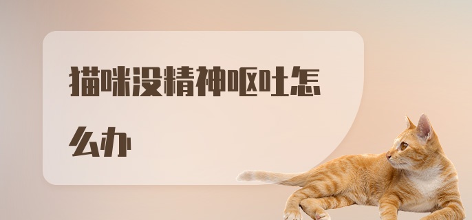 猫咪没精神呕吐怎么办