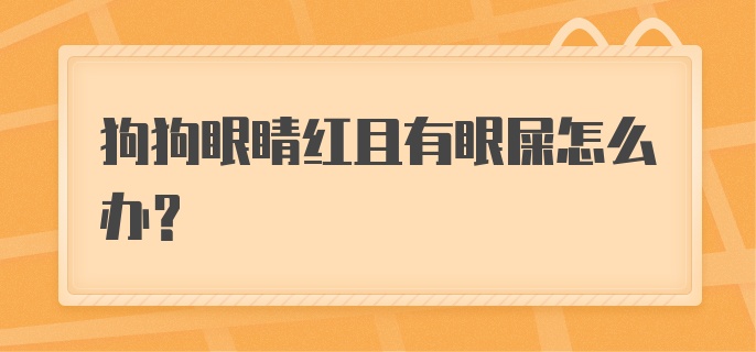 狗狗眼睛红且有眼屎怎么办?