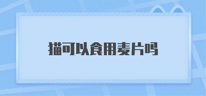 猫可以食用麦片吗