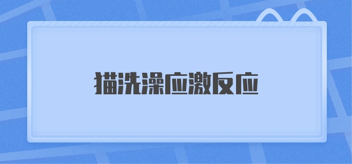 猫洗澡应激反应