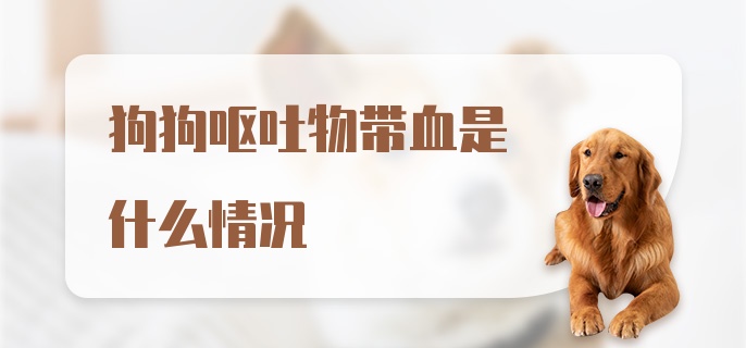 狗狗呕吐物带血是什么情况