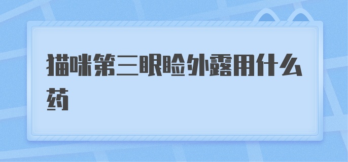 猫咪第三眼睑外露用什么药