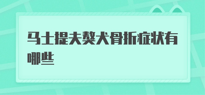 马士提夫獒犬骨折症状有哪些