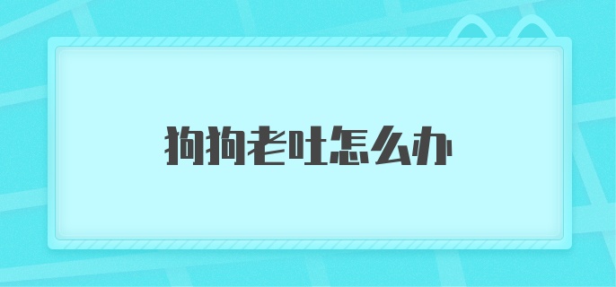 狗狗老吐怎么办