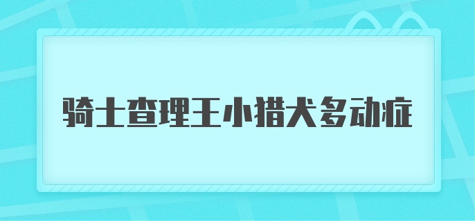 骑士查理王小猎犬多动症