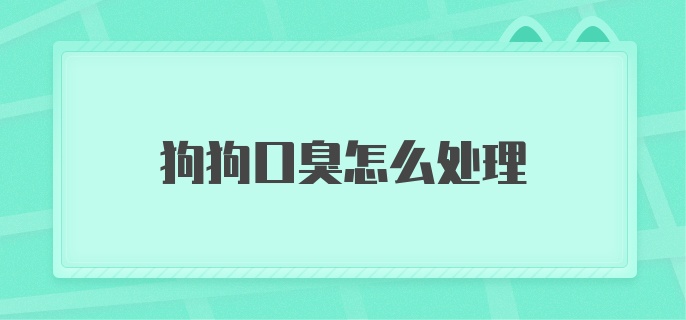 狗狗口臭怎么处理