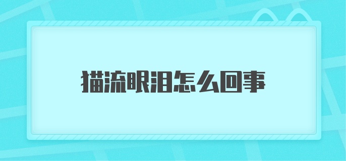 猫流眼泪怎么回事