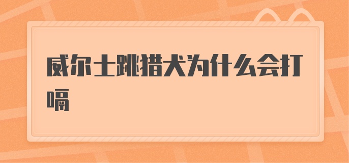 威尔士跳猎犬为什么会打嗝