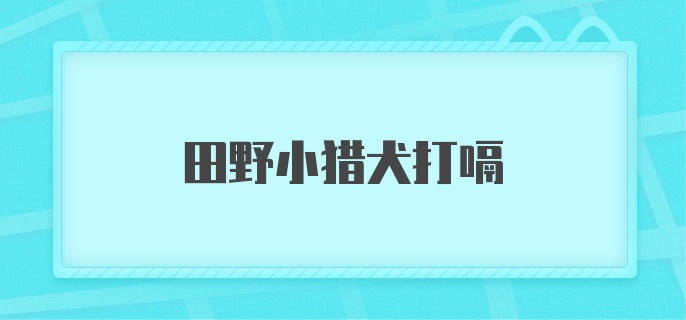 田野小猎犬打嗝