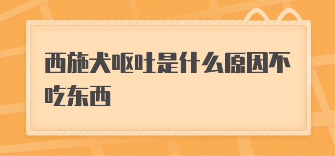 西施犬呕吐是什么原因不吃东西