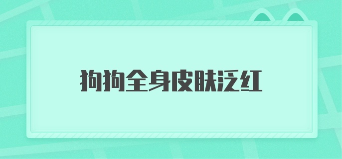 狗狗全身皮肤泛红