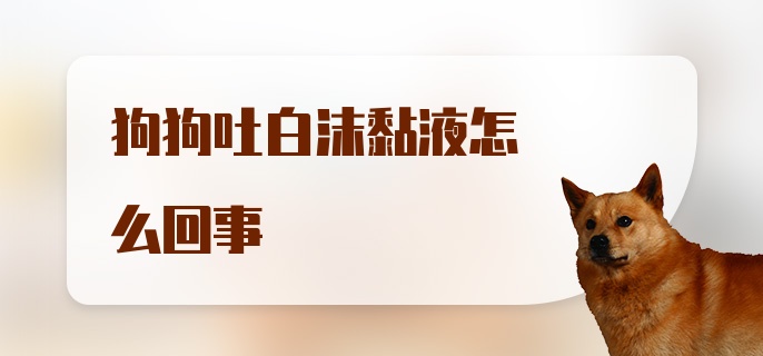 狗狗吐白沫黏液怎么回事