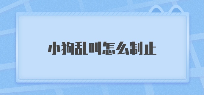 狗狗乱叫怎么弄？