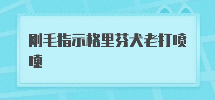 刚毛指示格里芬犬老打喷嚏