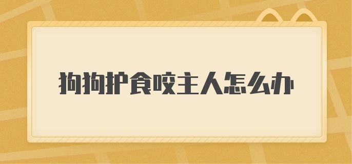 狗狗护食咬主人怎么办