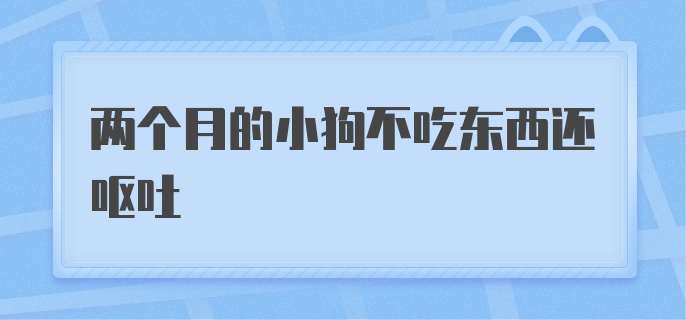 两个月的小狗不吃东西还呕吐