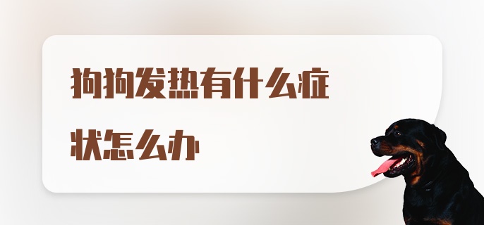 狗狗发热有什么症状怎么办