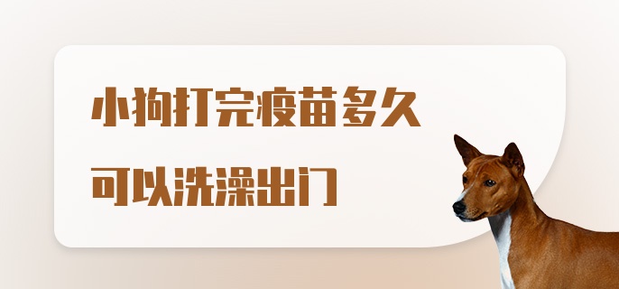 小狗打完疫苗多久可以洗澡出门