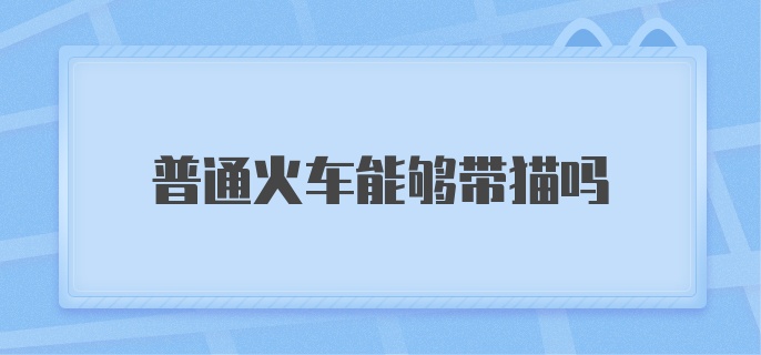 普通火车能够带猫吗