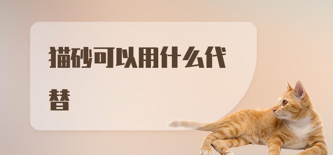 猫砂可以用什么代替