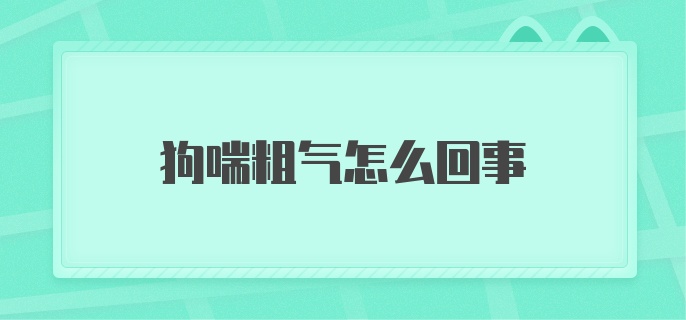 狗喘粗气怎么回事