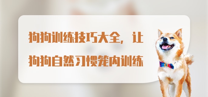 狗狗训练技巧大全,让狗狗自然习惯笼内训练