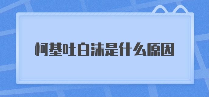 柯基吐白沫是什么原因