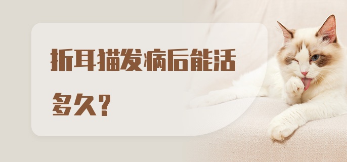 折耳猫发病后能活多久？