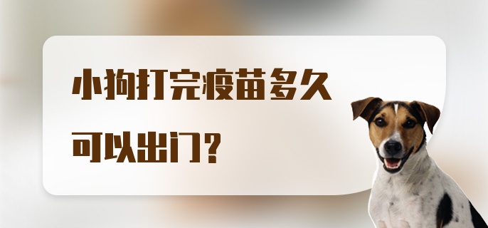 小狗打完疫苗多久可以出门？