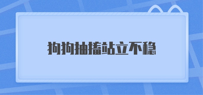 狗狗抽搐站立不稳