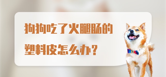 狗狗吃了火腿肠的塑料皮怎么办?