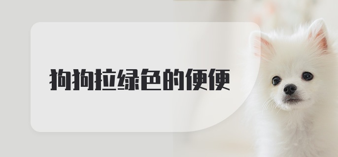 狗狗拉绿色的便便