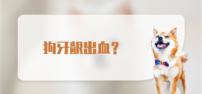 狗牙龈出血？