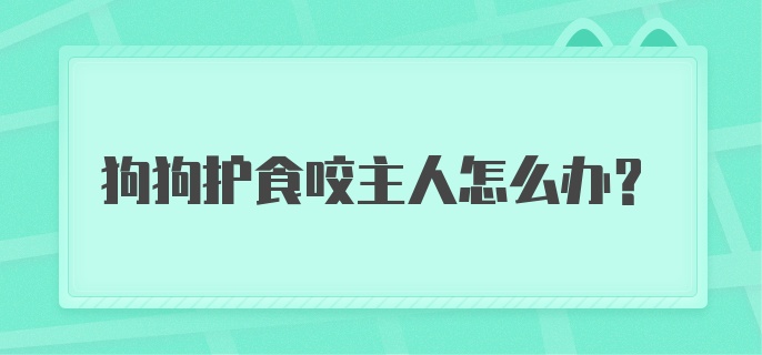 狗狗护食咬主人怎么办？