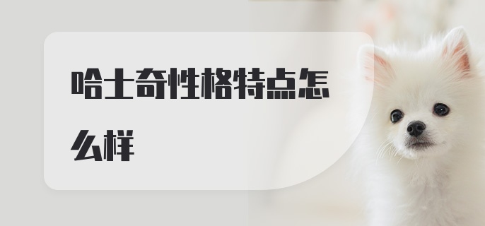 哈士奇性格特点怎么样