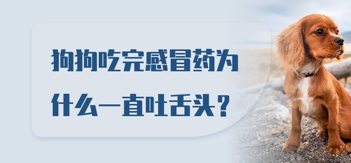 狗狗吃完感冒药为什么一直吐舌头?