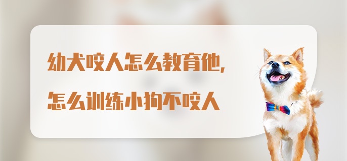 幼犬咬人怎么教育他，怎么训练小狗不咬人