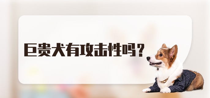 巨贵犬有攻击性吗？