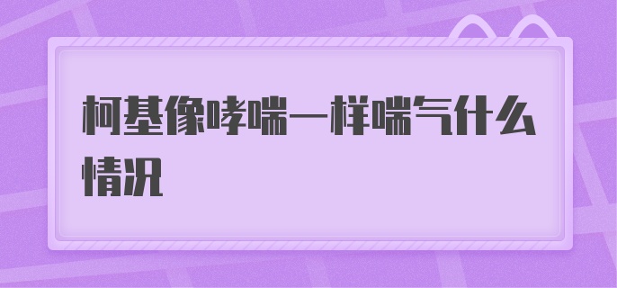 柯基像哮喘一样喘气什么情况