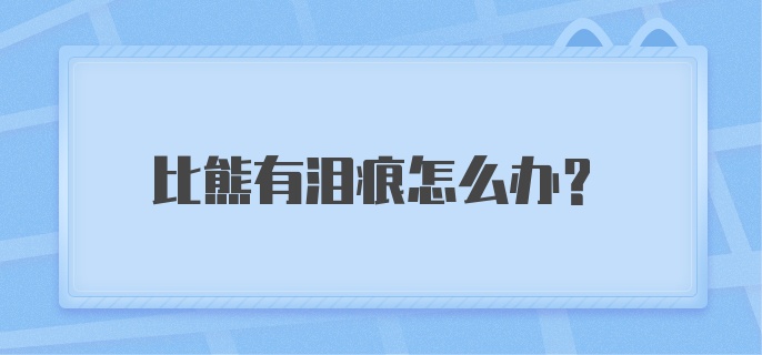 比熊有泪痕怎么办？