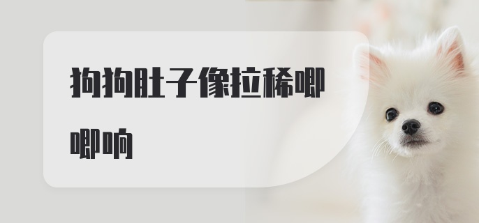 狗狗肚子像拉稀唧唧响